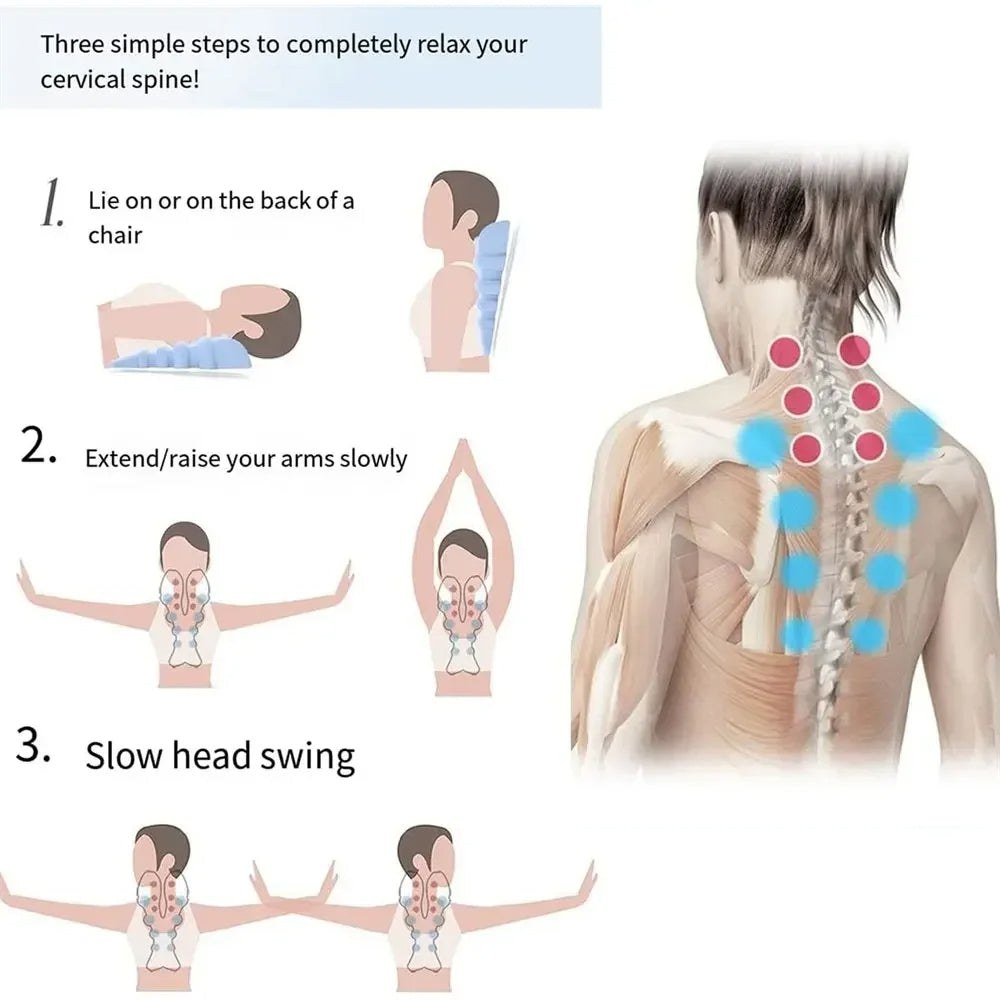 “Cervical Neck Massager Pillow for Pain Relief"