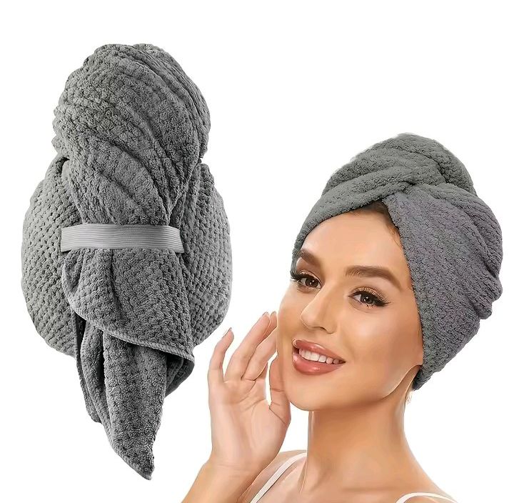 Microfiber Hair Towel Wrap for Women | Quick Dry Hair Turban | Super Absorbent Anti-Frizz Hair Drying Towel | Hair Care Towel
