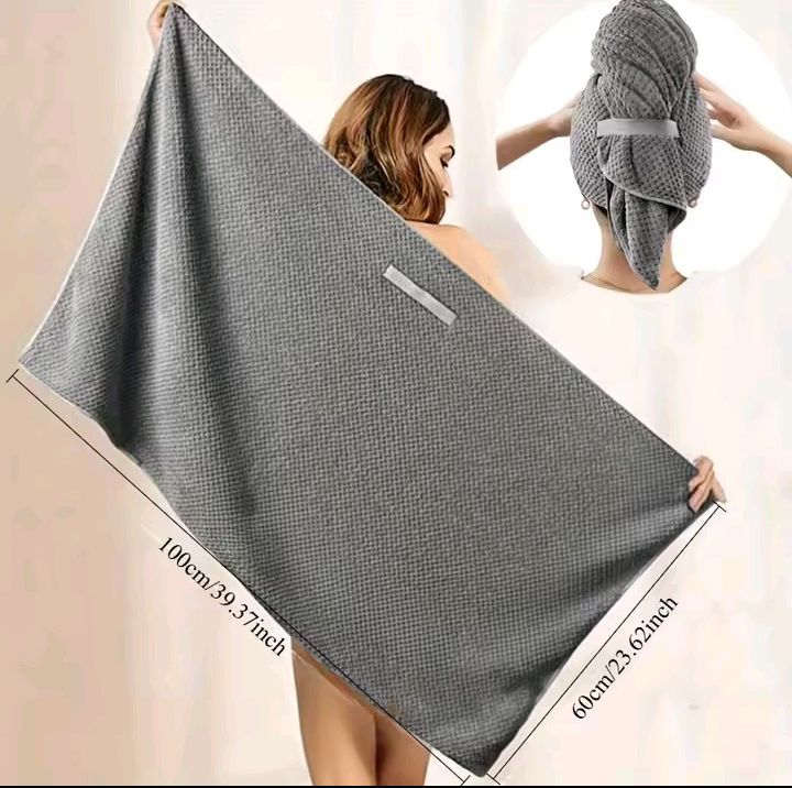 Microfiber Hair Towel Wrap for Women | Quick Dry Hair Turban | Super Absorbent Anti-Frizz Hair Drying Towel | Hair Care Towel