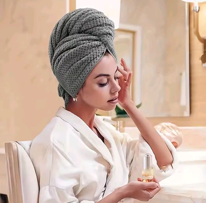 Microfiber Hair Towel Wrap for Women | Quick Dry Hair Turban | Super Absorbent Anti-Frizz Hair Drying Towel | Hair Care Towel