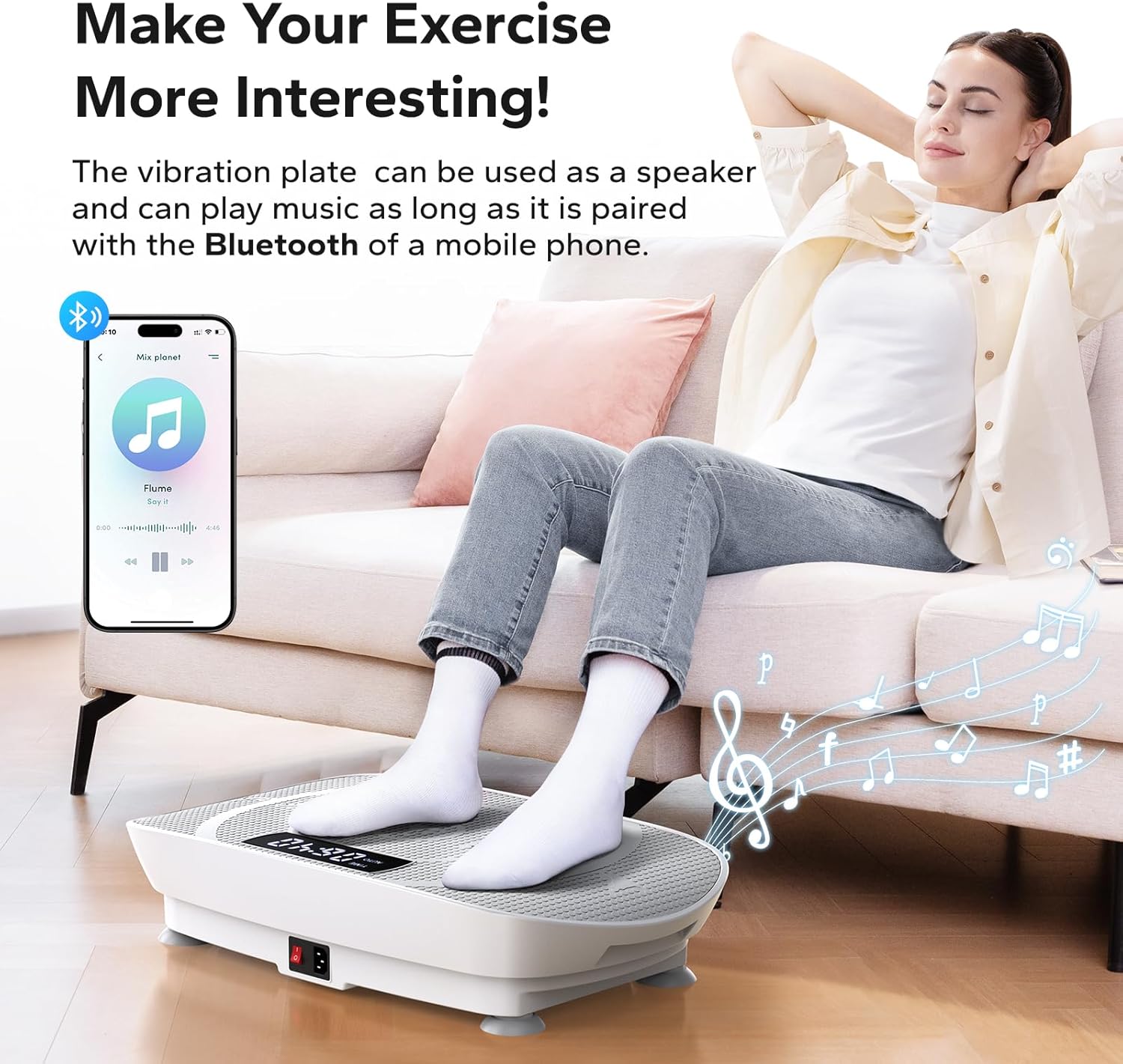 MERACH Vibration Plate Exercise Machine Whole Body Workout Plate Exercise Machine Vibration