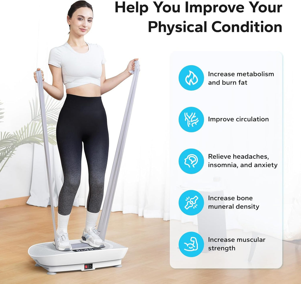 MERACH Vibration Plate Exercise Machine Whole Body Workout Plate Exercise Machine Vibration