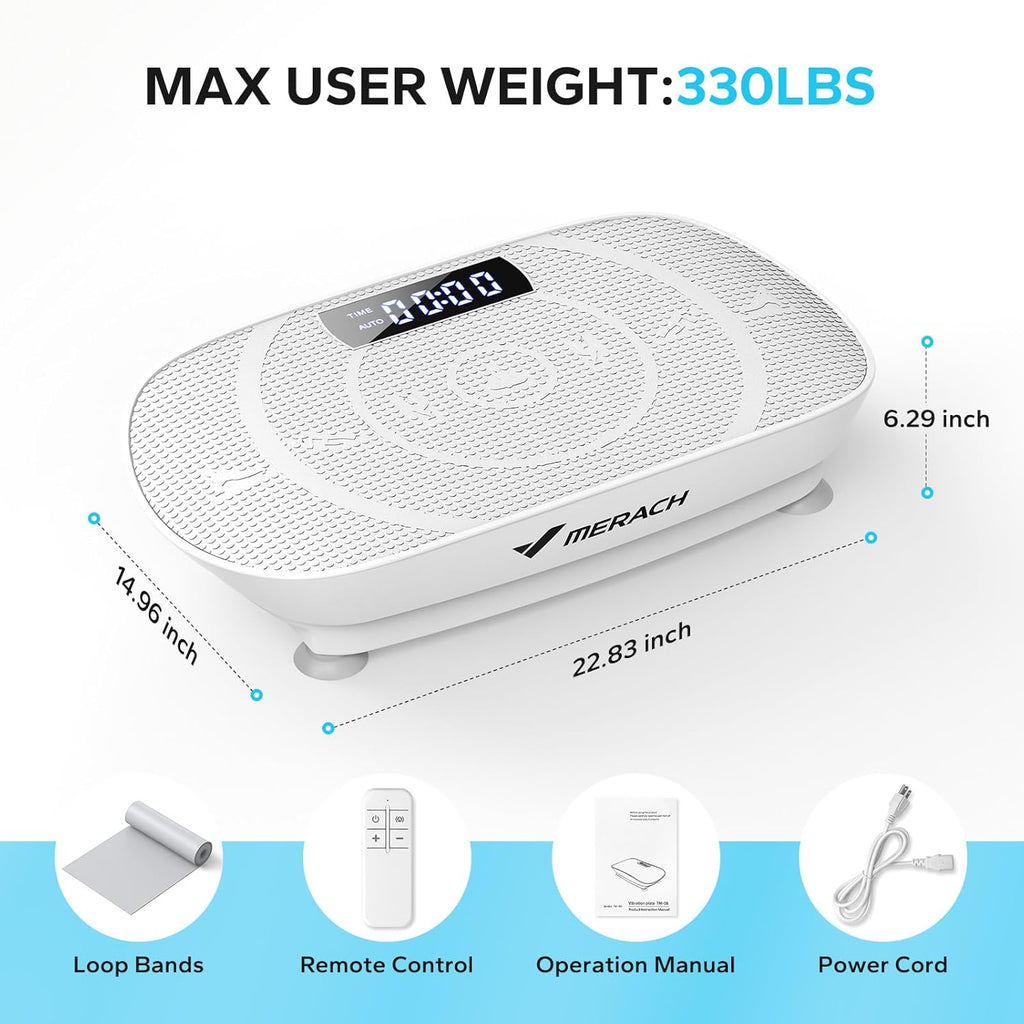 MERACH Vibration Plate Exercise Machine Whole Body Workout Plate Exercise Machine Vibration