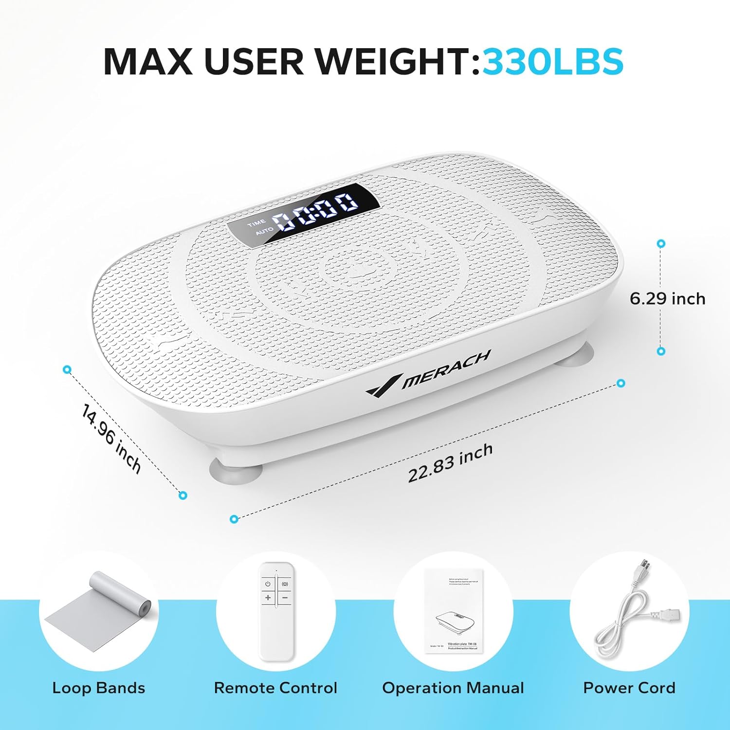 MERACH Vibration Plate Exercise Machine Whole Body Workout Plate Exercise Machine Vibration