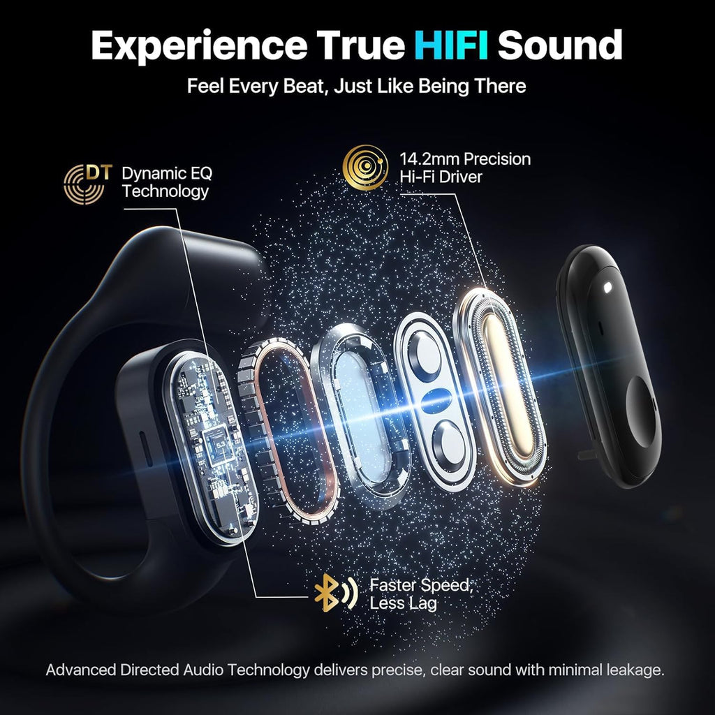 Wireless Earbuds, Open Ear Headphones Touch Control  Ear Buds IP5 Waterproof Sport Bluetooth Earphones